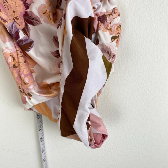 Maaji Afrodita Danish Classic One Piece Size Medium Pink White Brown Burgundy - Picture 10 of 14